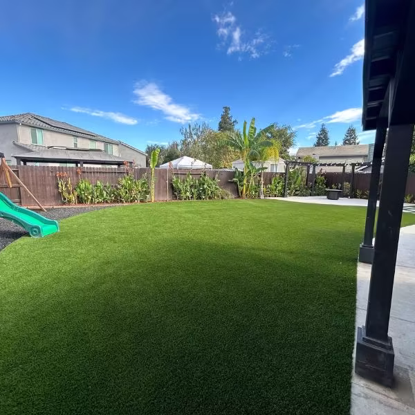 Artificial turf lawn in San Jose, CA