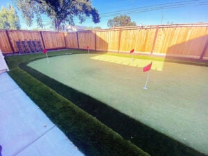 amateur golfer putting greens
