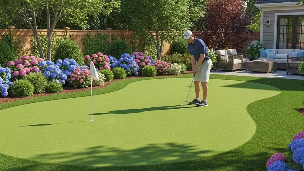 Artificial turf putting green, San Jose, CA
