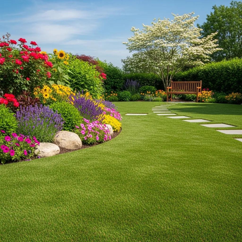 Lush garden landscape San Jose, CA