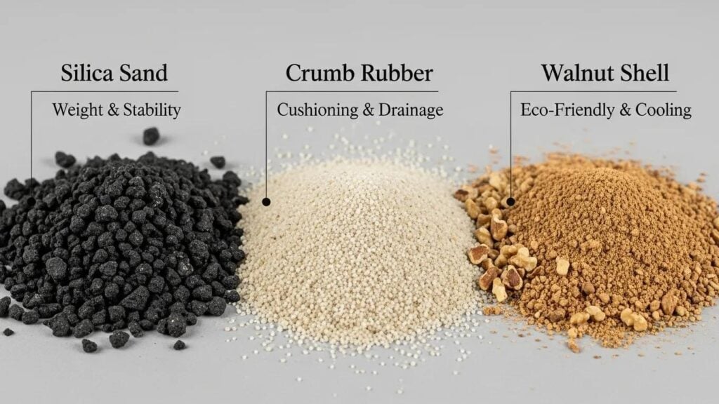 Common Types of Artificial Turf Infill Materials